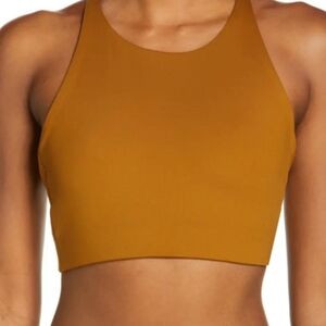 Girlfriend Collective Caramel/Gold Topanga Bra Top #1001 Yoga Athleisure sz S